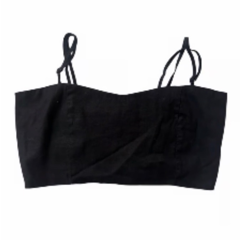 Brandy Melville Black Cropped Tank Top One Size